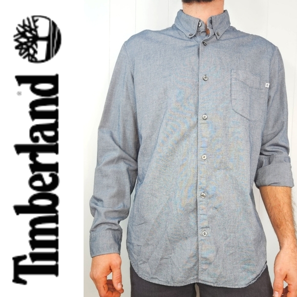 Timberland Button Down Shirt 100% Cotton Tagged Size XL - Picture 2 of 13